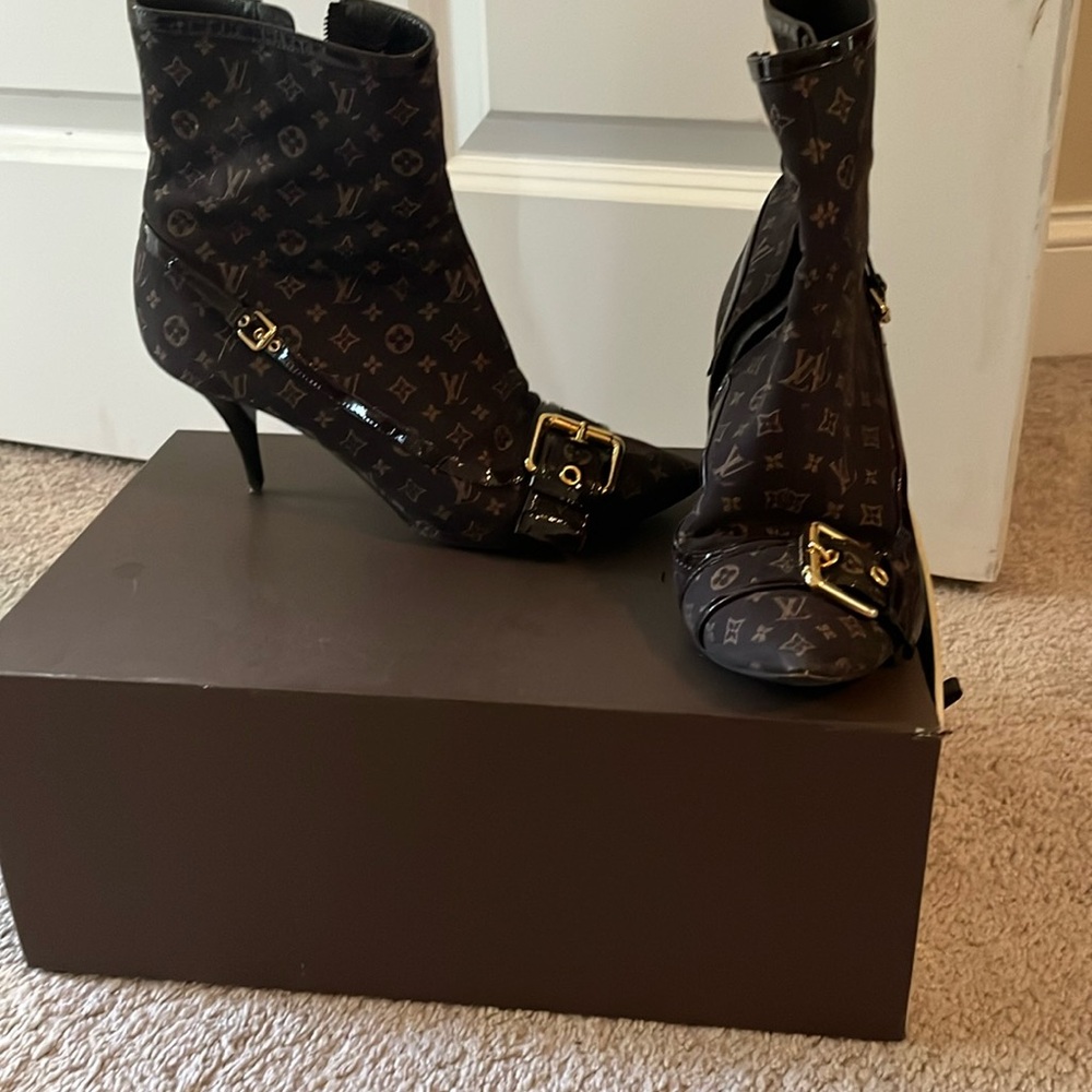 Louis Vuitton monogram ankle boots